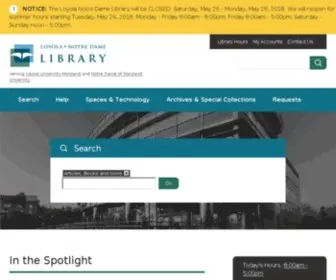 LNDL.org(The Loyola Notre Dame Library) Screenshot
