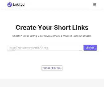 Lnki.cc(Free Custom URL Shortener) Screenshot