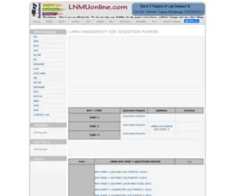 Lnmuonline.com(LNMU Question Papers All Courses All Part) Screenshot