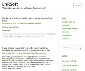 LNrsoft.com(Promoting passion for software development) Screenshot