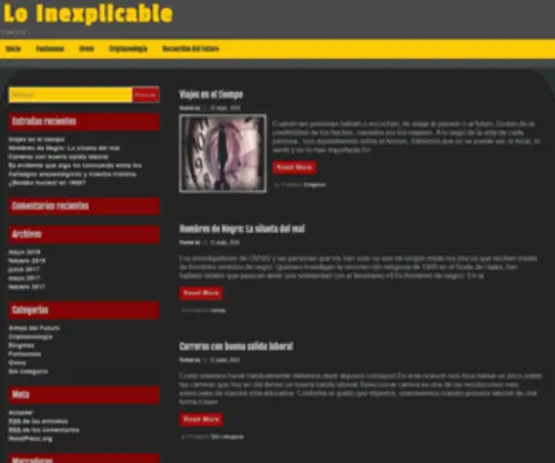 LO-Inexplicable.com.ar(Lo Inexplicable) Screenshot