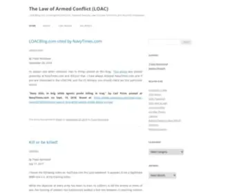 Loacblog.com(The Law of Armed Conflict (LOAC)) Screenshot