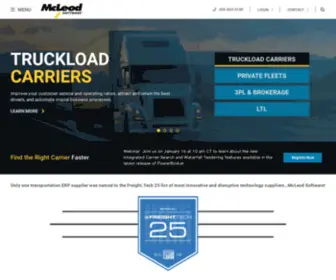 Loadtracking.com(Mcleod is a supplier of transportation management and trucking software for carriers) Screenshot
