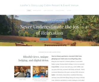 Loafersglorywv.com(Loafer's Glory Log Cabin Resort & Event Venue) Screenshot