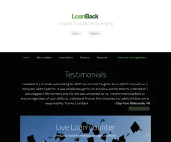 Loanback.com(Personalize your loan agreement or loan contract) Screenshot