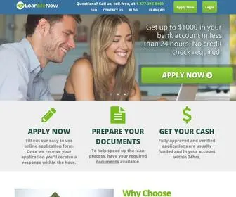 Loanmenow.ca(Short Term Consumer Loan Provider) Screenshot