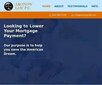 Loanmodificationtoday.com(Aronow Law P.C) Screenshot