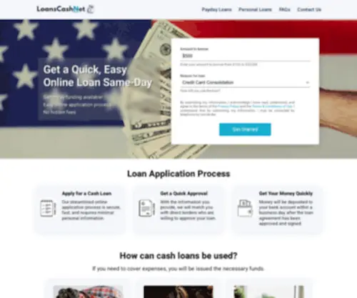 Loans-Cash.net(Online Payday Loans) Screenshot