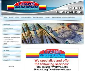 Loansacceptable.co.za(Loans) Screenshot
