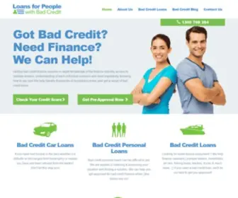 Loansforpeoplewithbadcredit.com.au(Bad Credit Loans) Screenshot