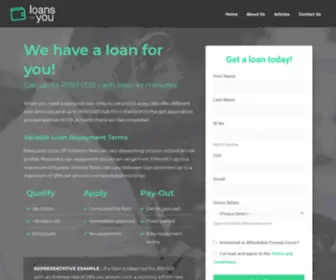 Loansforyou.co.za(Loansforyou) Screenshot