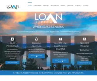 Loanstreamwholesale.com(LoanStream Wholesale Mortgage Lending Division) Screenshot