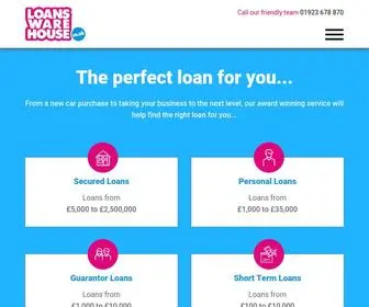 Loanswarehouse.co.uk(At Loans Warehouse you’ll find everything from low rate second mortgages to personal loans) Screenshot