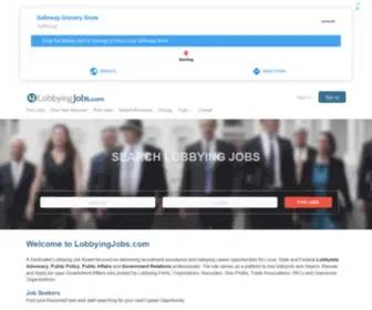 Lobbyingjobs.com(A Dedicated Job Board for Lobbying Jobs and Lobbyist Employment Assistance) Screenshot