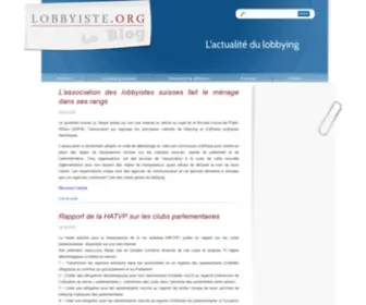 Lobbyiste.org(L\'actualite du lobbying) Screenshot