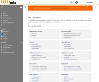 Lobbypedia.de(Das kritische Lobbyismus) Screenshot