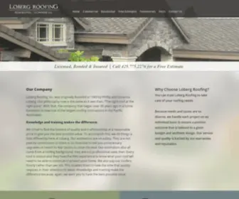 Lobergroofing.com(Loberg Roofing) Screenshot