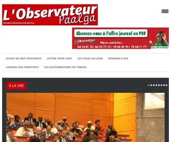 Lobservateur.bf(L'Observateur Paalga) Screenshot