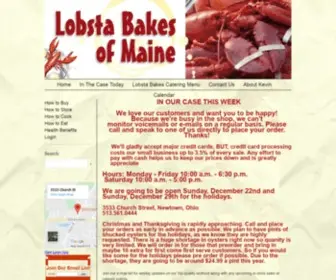 Lobstabakes.com(Lobsta Bakes of Maine) Screenshot