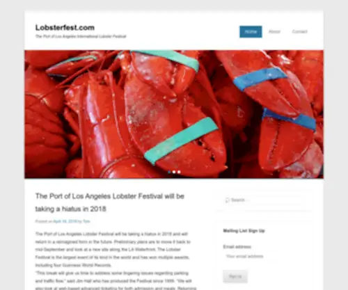 Lobsterfest.com(The Port of Los Angeles International Lobster Festival) Screenshot