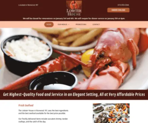 Lobsterhousenorwood.com(The Lobster House) Screenshot