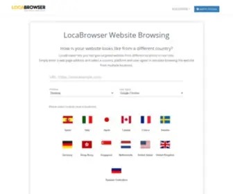 Locabrowser.com(Web proxy) Screenshot