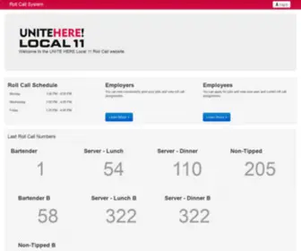 Local11Rollcall.com(UNITE HERE Local 11 Roll Call System) Screenshot