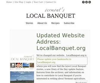 Localbanquet.com(Vermont's Local Banquet) Screenshot