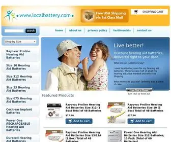 Localbattery.com(Buy Discount Hearing Aid Batteries Online) Screenshot