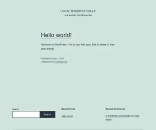 Localbusinesscalls.com(Just another WordPress site) Screenshot