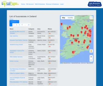 Localbusinesspages.ie(List of businesses in Ireland) Screenshot