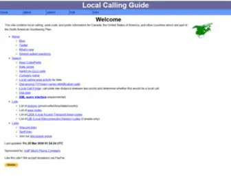Localcallingguide.com(Local calling guide) Screenshot