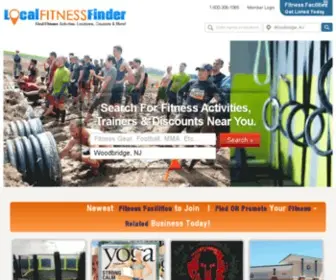 Localfitnessfinder.com(Nation's Largest Fitness Directory) Screenshot