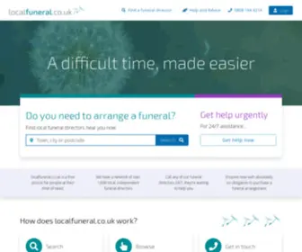 Localfuneral.co.uk(Find local funeral directors in the UK) Screenshot