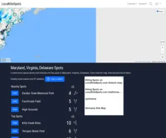 Localkitespots.com(Kitesurfing Maps and Wind Forecasts) Screenshot