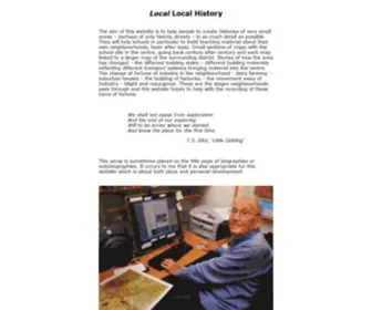 Locallocalhistory.co.uk(The aim of this website) Screenshot