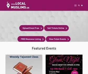 Localmuslims.uk(Promote Events and Business FREE on website) Screenshot