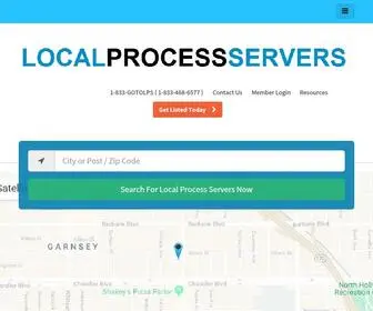 Localprocessservers.com(Search the most complete process server directory. Find process servers) Screenshot