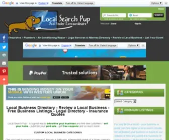 Localsearchpup.com(Shop for over 300) Screenshot
