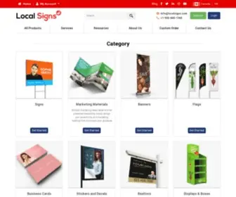 Localsigns.com(Canada's Favourite Large Format Trade Printer) Screenshot