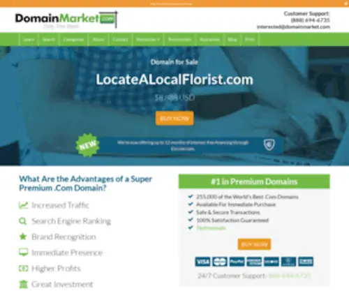 Locatealocalflorist.com(Forsale Lander) Screenshot