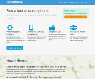 Locatemyphone.co.uk(Find a mobile phone) Screenshot