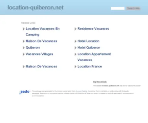 Location-Quiberon.net(Location maison à quiberon) Screenshot