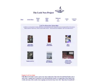 Lochnessproject.org(Loch Ness Project and Adrian Shine Index) Screenshot