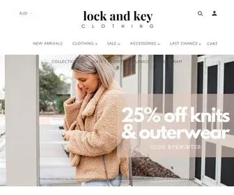 Lockandkeyclothing.com.au(Founded by friends for love of fashion) Screenshot