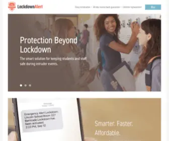 Lockdownalert.com(The smart lockdown solution) Screenshot