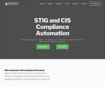 Lockdownenterprise.com(Ansible STIG and CIS Automated Remediation) Screenshot