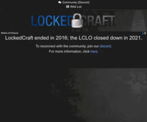 Lockedcraft.com(LockedCraft Legacy Organisation) Screenshot