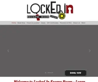 Lockedinlogan.com(Locked In Escape Room Logan) Screenshot