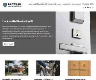 Locksmithplantationflorida.com(Broward Locksmith) Screenshot